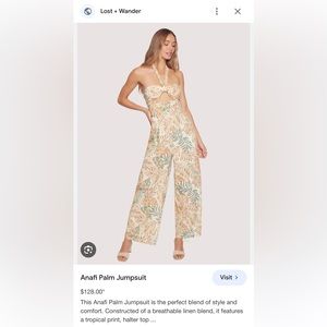 Lost + Wander palm jumpsuit